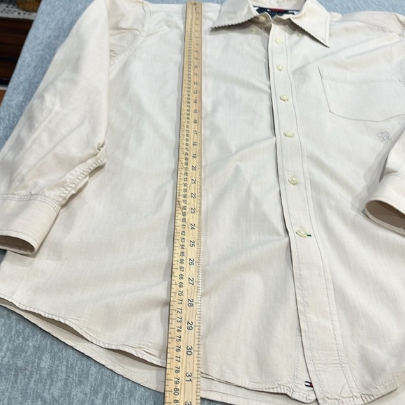 TOMMY HiLFIGER Men's Beige Shirt CX - Picture 8 of 9